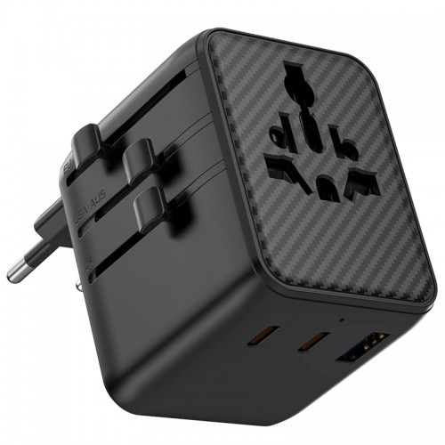 Сетевой универсальный переходник WIWU UA011 Warrior GaN 25W + 1USB-A/2C Black