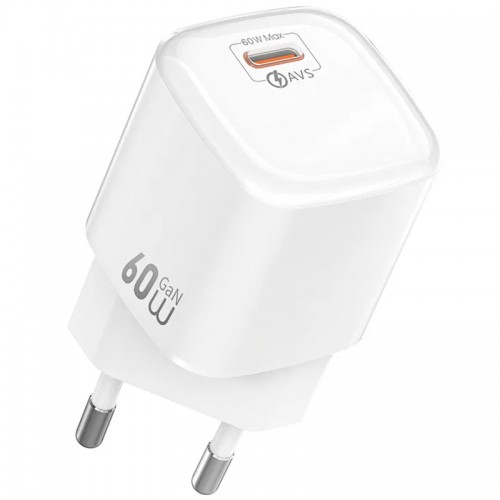 Сетевое зарядное устройство WIWU G037 Jelly PD60W GaN (1USB-C) White
