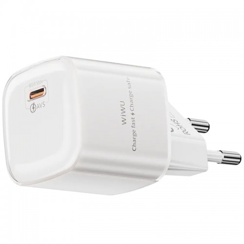 Сетевое зарядное устройство WIWU G037 Jelly PD60W GaN (1USB-C) White