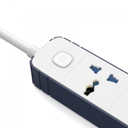 Универсальный сетевой удлинитель WIWU S007 Power Strip PD20W (4 розетки 2 Type-C 2 USB) (2m) White