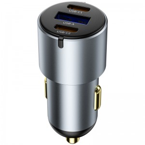 АЗП WIWU CC032 Nano Pro PD60W+QC3.0 (1USB-A/2C) Gray