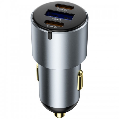 АЗП WIWU CC032 Nano Pro PD60W+QC3.0 (1USB-A/2C) Gray