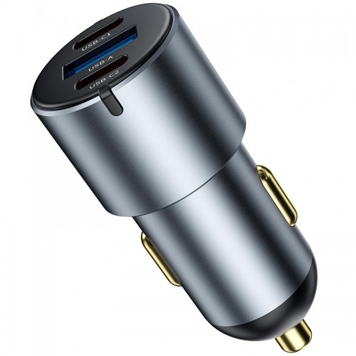 АЗП WIWU CC032 Nano Pro PD60W+QC3.0 (1USB-A/2C) Gray