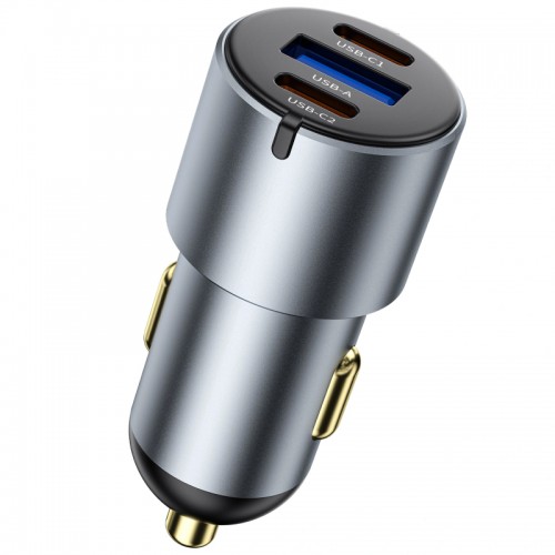 АЗП WIWU CC032 Nano Pro PD60W+QC3.0 (1USB-A/2C) Gray