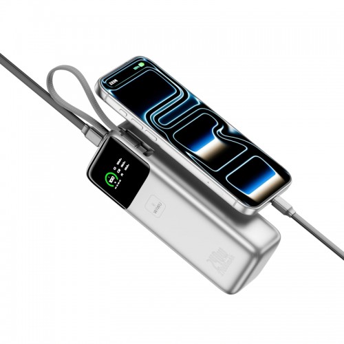 Повербанк 67W WIWU PM501 15000mAh Power Mega з кабелем Type-C Silver