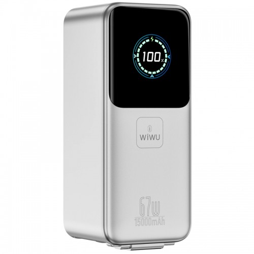 Повербанк 67W WIWU PM501 15000mAh Power Mega з кабелем Type-C Silver