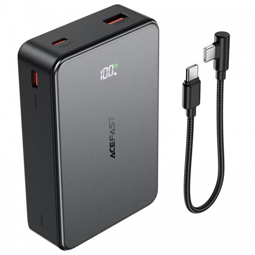 Повербанк Acefast M29 22.5W 20000mAh с кабелем Type-C Black