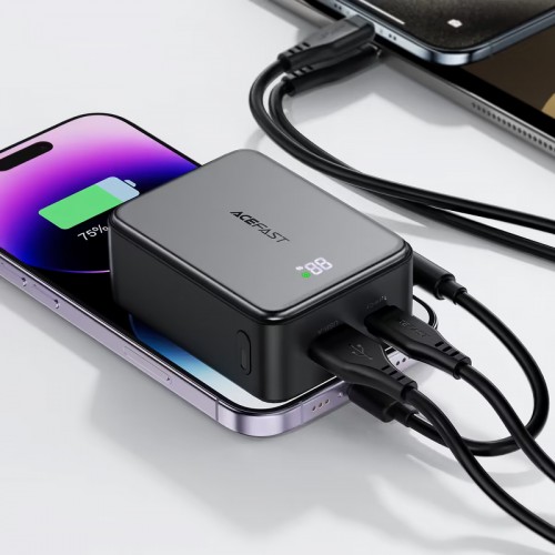 Повербанк Acefast M28 10000mAh 22.5W с кабелем Type-C Black