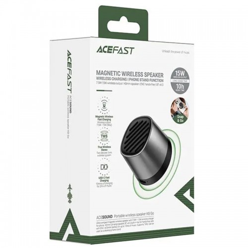 Портативна Bluetooth Колонка Acefast K8 Повербанк MagSafe 15W Black