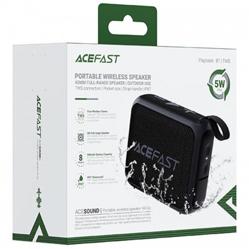 Портативна Bluetooth колонка Acefast K4 Go 5W 8h Black