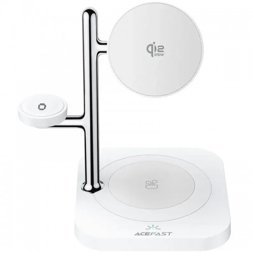 Беспроводное зарядное устройство Acefast E39 настольная станция 4 в 1 Qi2 32.5W White