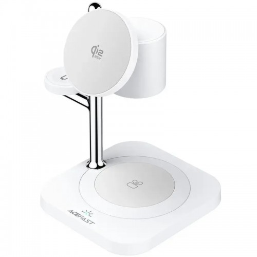 Беспроводное зарядное устройство Acefast E39 настольная станция 4 в 1 Qi2 32.5W White