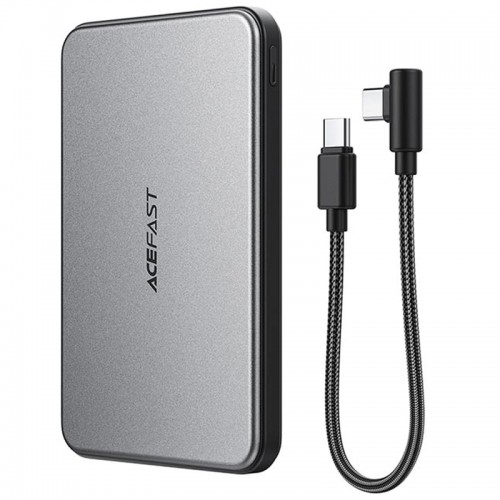 Ультратонкий павербанк MagSafe Acefast M30 PD20W 5000 mAh с кабелем Type-C Black