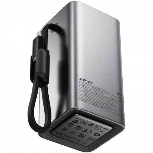 Повербанк для ноутбука 100W Acefast M33 20000mAh с кабелем Type-C Metal gray