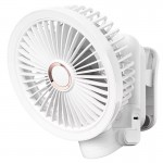 Портативний вентилятор GF12 з затискачем+LED 5400mAh White