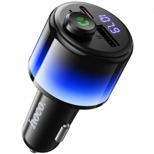 Автомобильное зарядное устройство FM модулятор Hoco E166 Path PD42W+QC3.0 (1USB-A/1C) Black