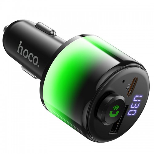 Автомобильное зарядное устройство FM модулятор Hoco E166 Path PD42W+QC3.0 (1USB-A/1C) Black