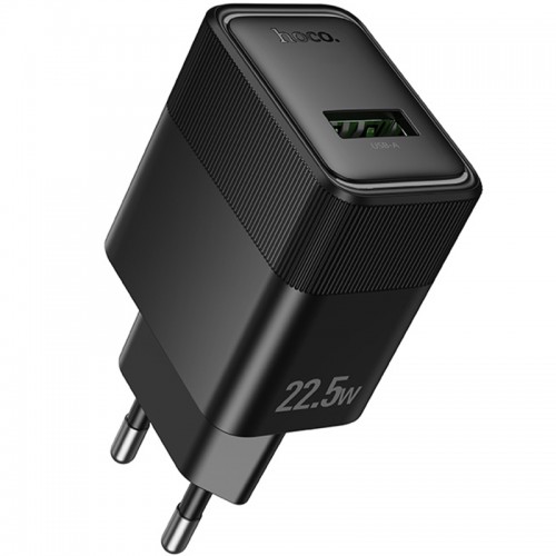 Мережевий зарядний пристрій 22.5W Hoco CS111A Lounge (1USB-C) Black