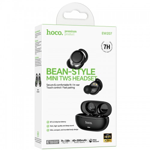 Беспроводные Bluetooth наушники TWS Hoco EW207 Sound Black
