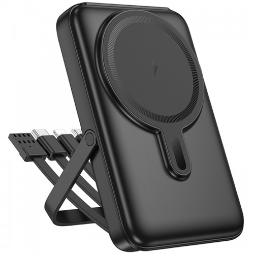 Повербанк MagSafe Hoco J135 Rico 22.5W+PD20W 10000mAh с 4 кабелями и держателем Black