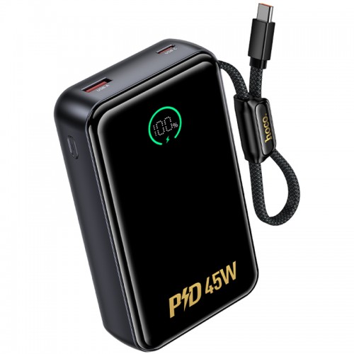 Повербанк 45W Hoco Q54 20000mAh с кабелем Type-C Metal gray