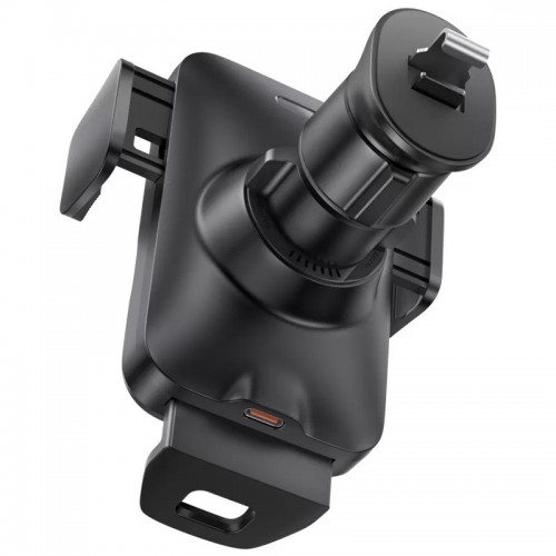 Автодержатель с автозажимом и беспроводной зарядкой Baseus Wisdom Auto Alignment (QI 15W) (Air Outlet base) (CGZX000001) Black