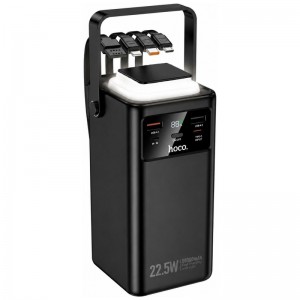 Повербанк 50000mAh Hoco EJ65A High 22.5W+PD20W з кабелями та ліхтариком Black