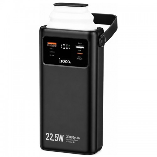 Повербанк Hoco EJ65 High 30000mAh 22.5W+PD20W з кабелями та ліхтариком Black